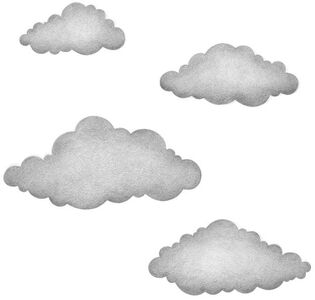 Stickstay Wallsticker Grey Clouds