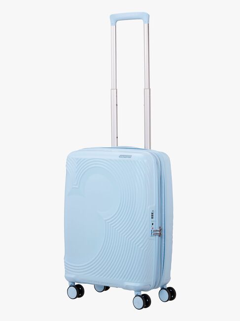 American Tourister Mickey Magic Spinner Matkalaukku 37-44L, Pastel Blue