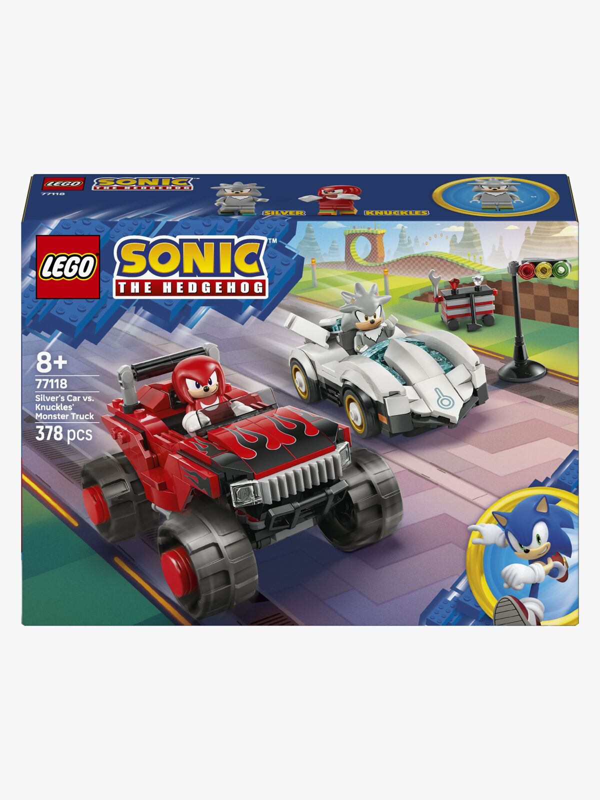 LEGO Sonic 77118 Silverin auto vastaan Knucklesin monsteriauto