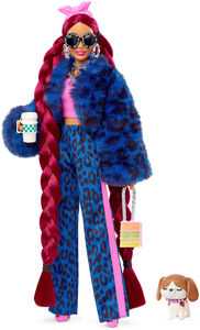 Barbie Extra Nukke 17 Blue Leopard Tracksuit