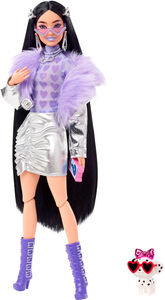 Barbie Extra Nukke 15 Purple Fur Purple Boots