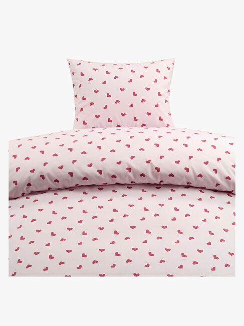 Borganäs Pussilakanasetti Hjärtrud 150x210, Vaaleanpunainen