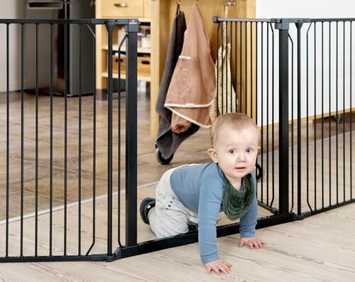 BabyDan CombiFit XXL Turvaportti 90–350 cm, Musta