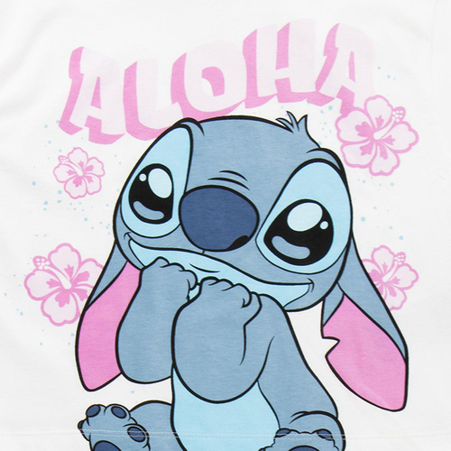 Disney Stitch T-paita + Shortsit Setti, Valkoinen
