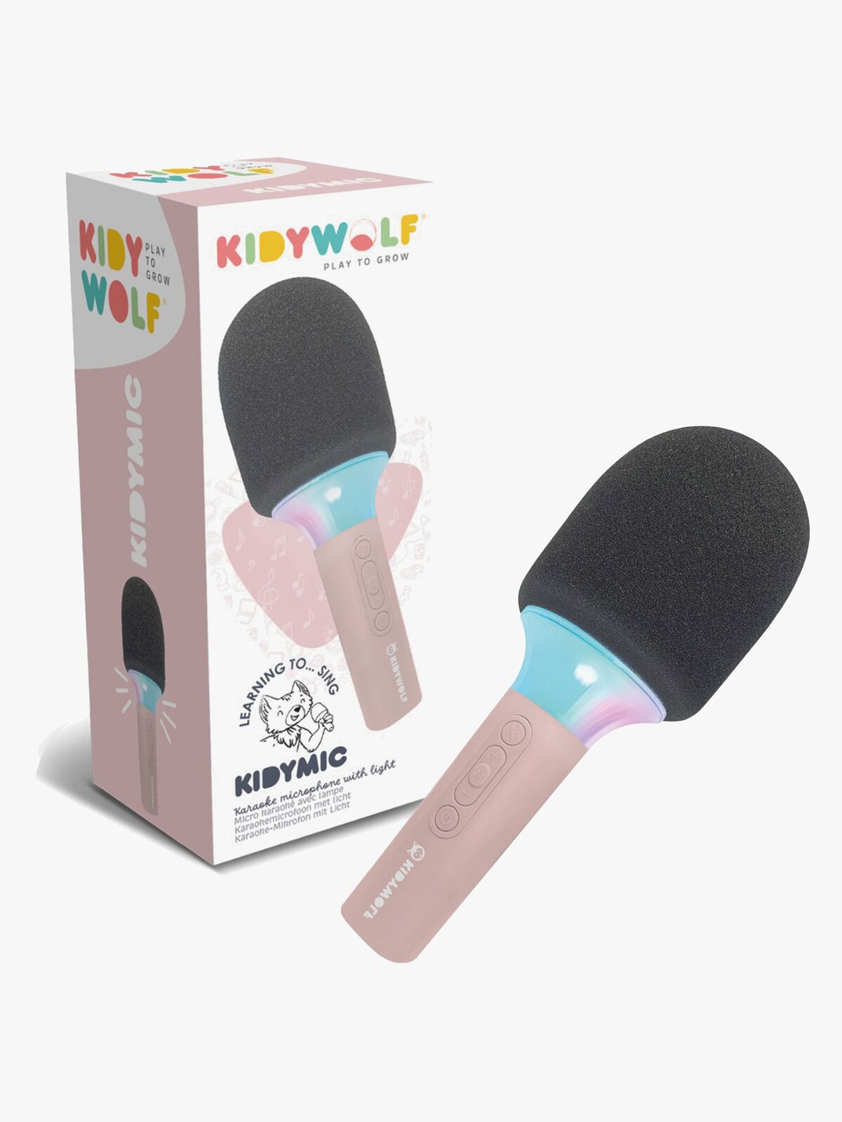 Kidywolf KIDYMIC Karaokemikrofoni All-in-One, Vaaleanpunainen