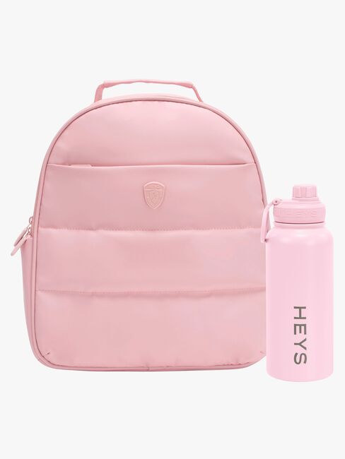 Heys The Puffer Reppu 13L & Teräs Juomapullo 946ml, Rose