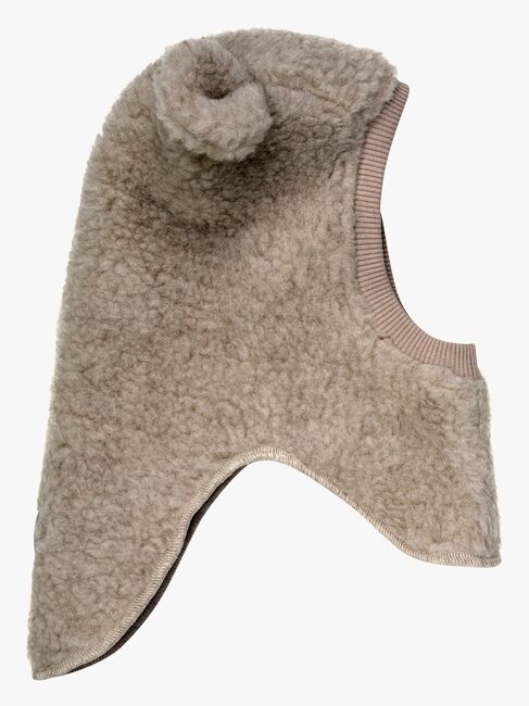 Huttelihut Teddykypärämyssy + Korvat Merinovilla, Camel Melange