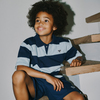 Hummel JR Loose Striped Poolopaita, Dress Blue