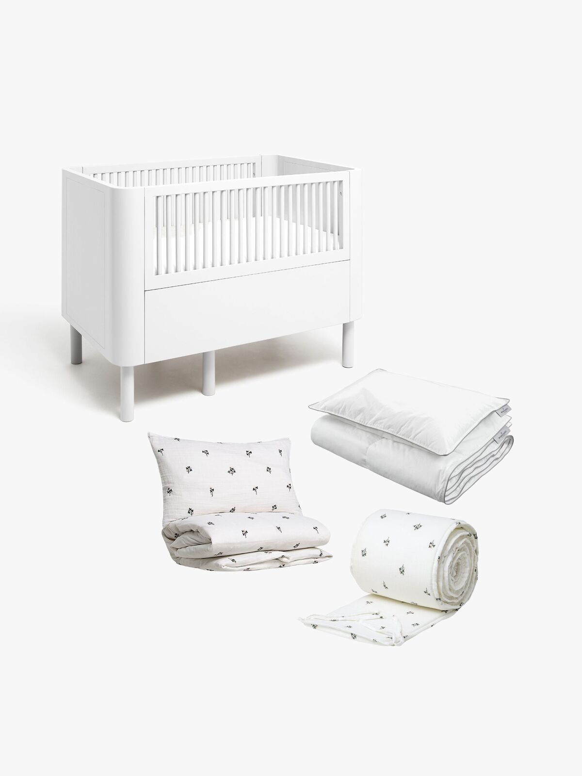 Alice & Fox JUNE Jatkettava Sänky + Sänkypakkaus ADORA 100x130, Dream White