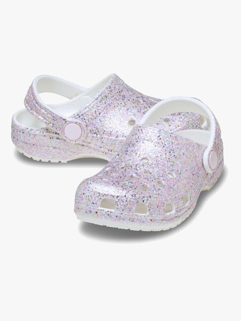 Crocs Classic Fantasy Glitter Kids Pistokkaat, White