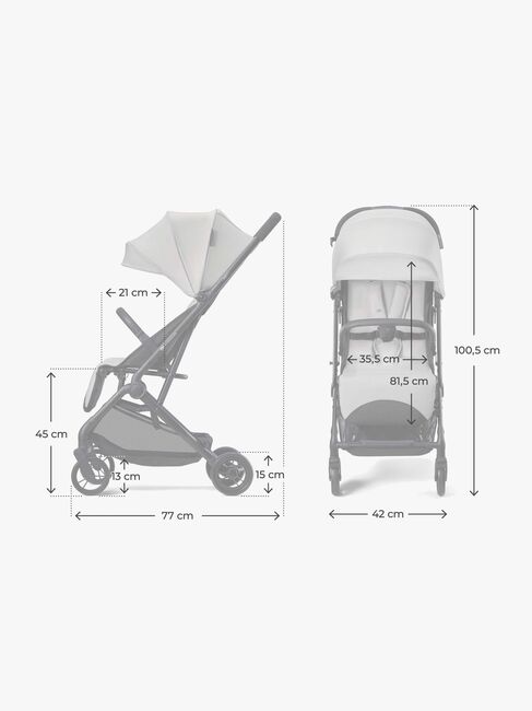 Kinderkraft INDY 3 Matkarattaat, Urban Grey