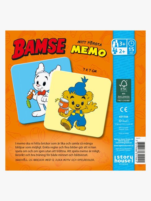 Egmont Kärnan Ensimmäinen Oma Bamse Muistipeli