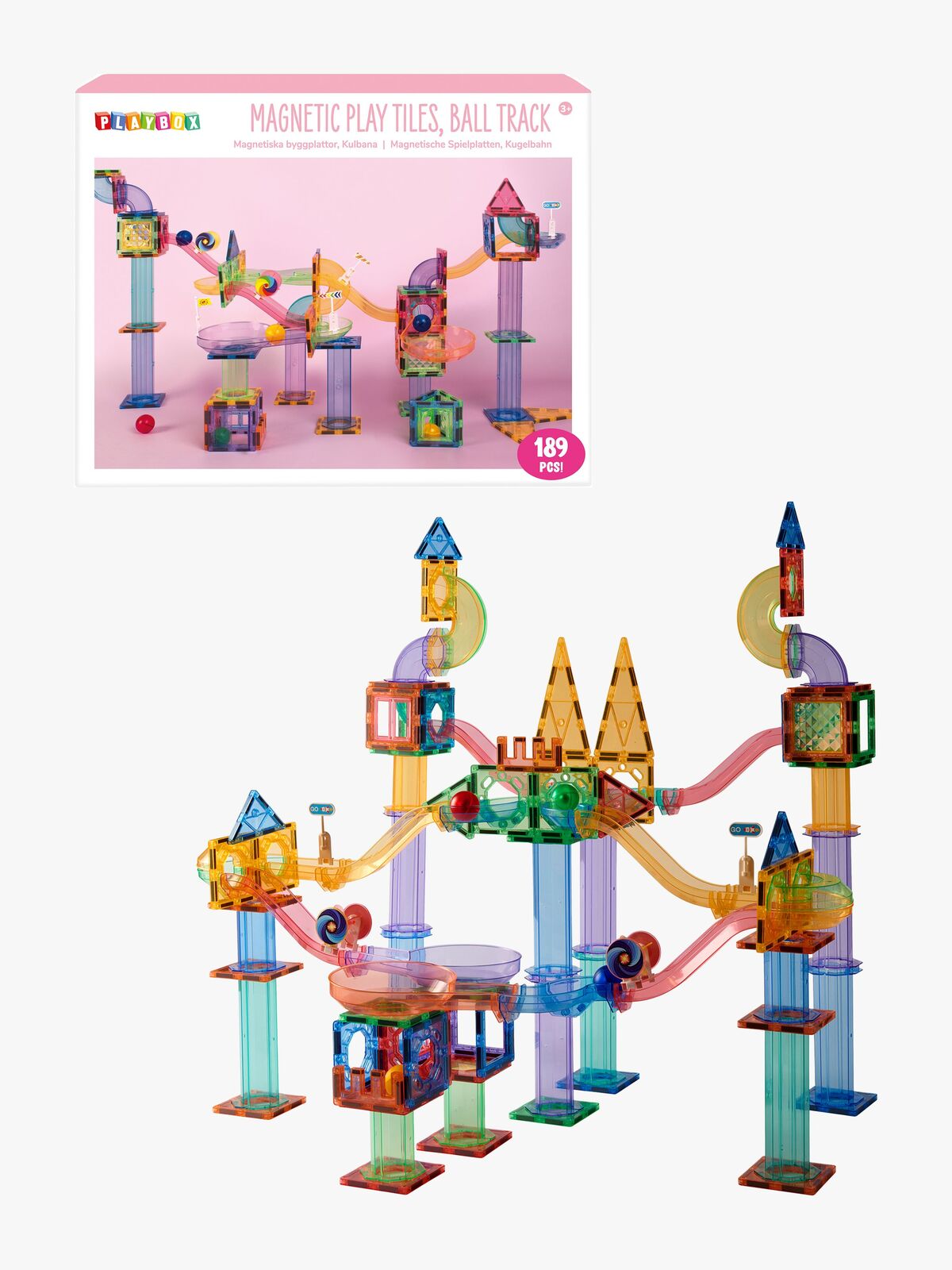 Playbox  Magneettinen Kuularata 189 Osaa