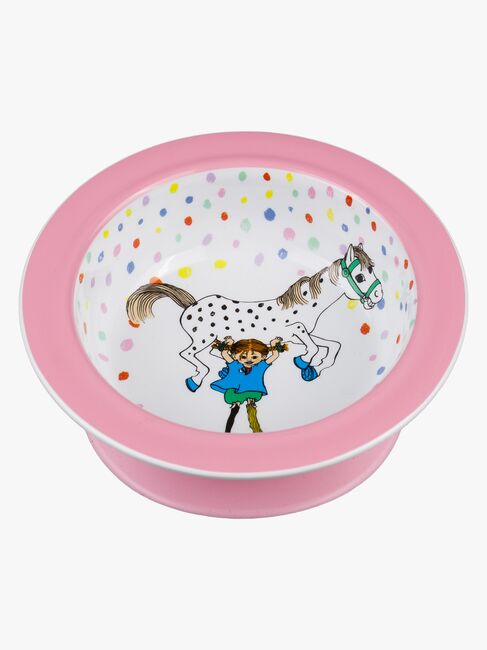 Peppi Pitkätossu Syntymäpäivä Lautanen + Imukuppi, Vaaleanpunainen