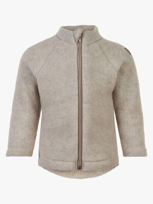 Mikk-Line Vauvan Fleecetakki Merinovilla, Melange Offwhite