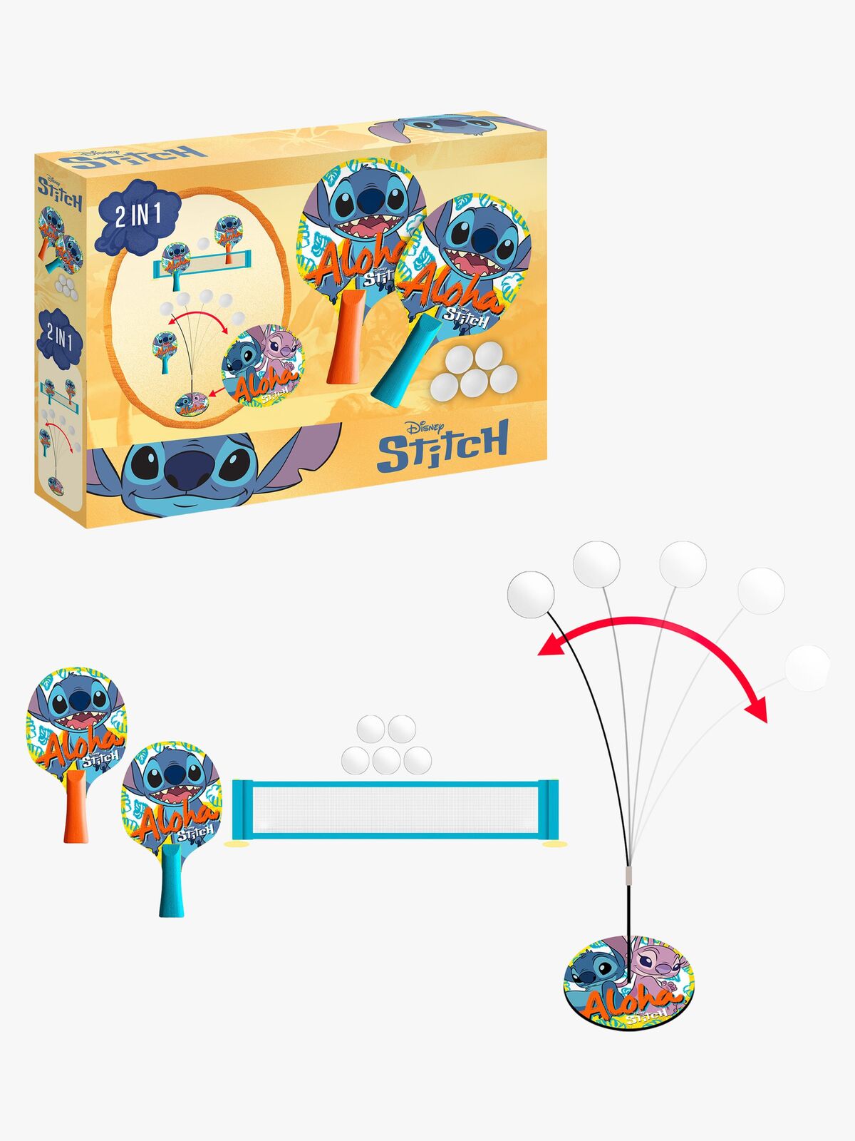 Disney Stitch 2-in-1 Pöytätennissetti
