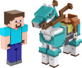 Minecraft Armored Horse and Steve Figuurisetti