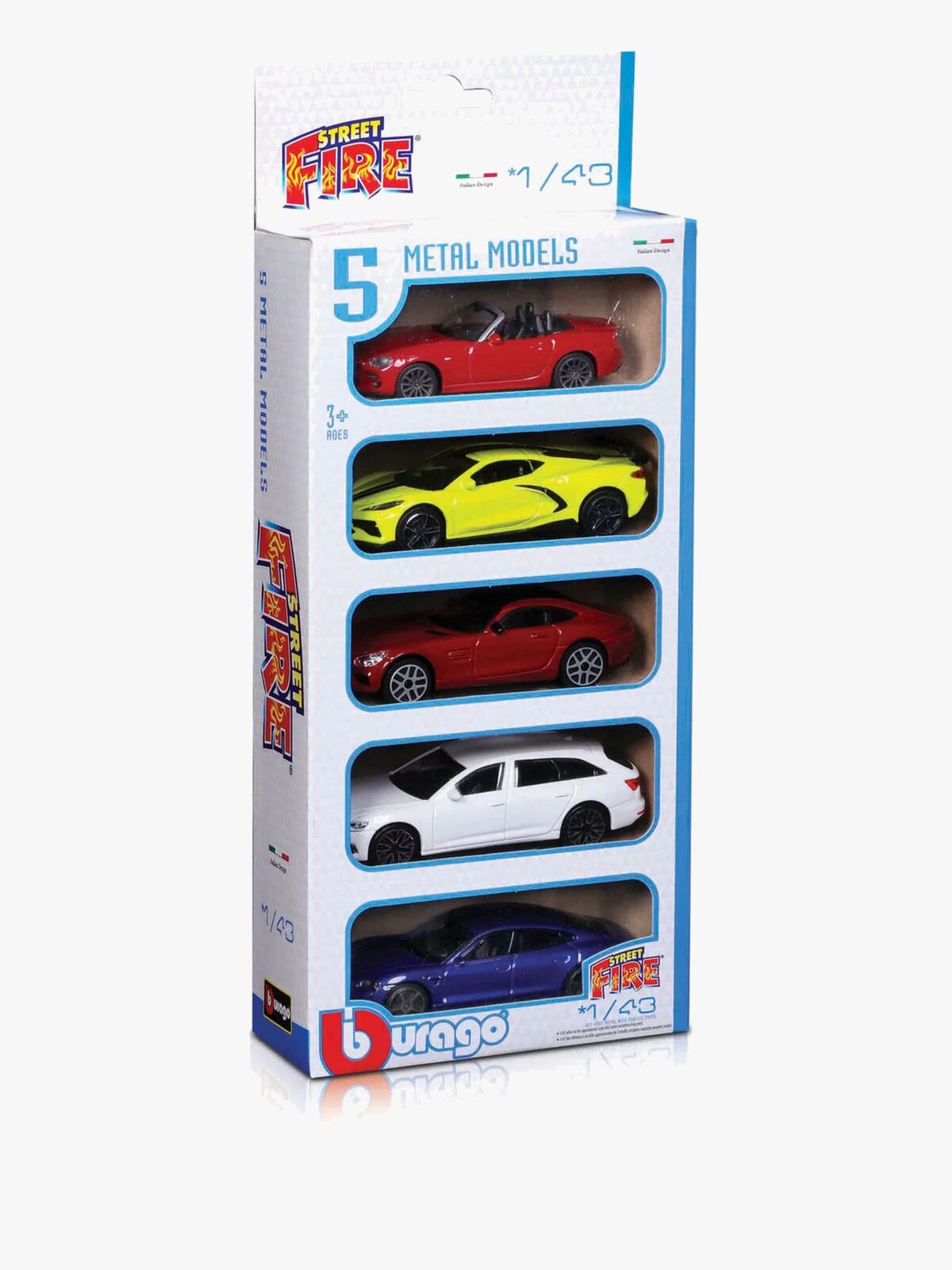 Bburago Diecast Autot 1:43 5-pack Lajiteltu