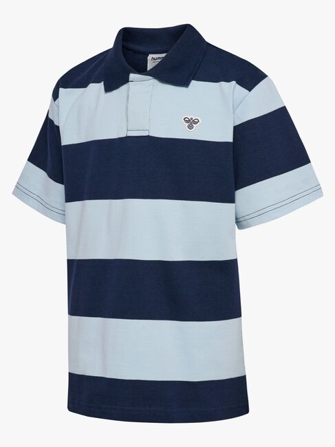 Hummel JR Loose Striped Poolopaita, Dress Blue