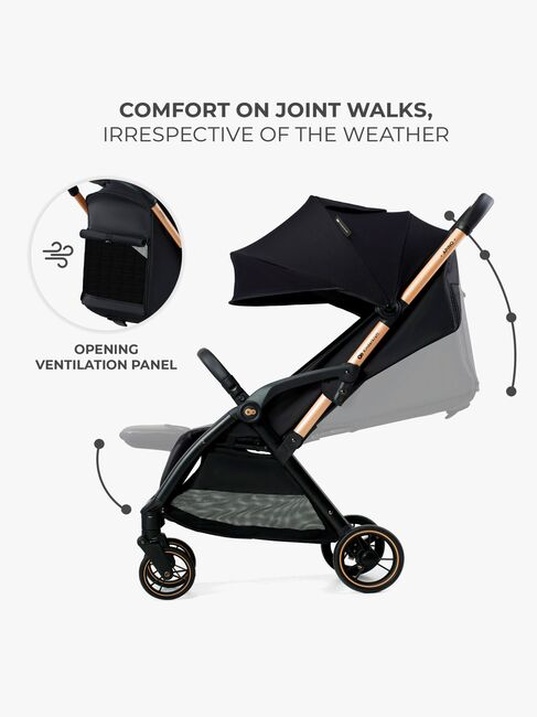 Kinderkraft APINO Matkarattaat, Raven Black