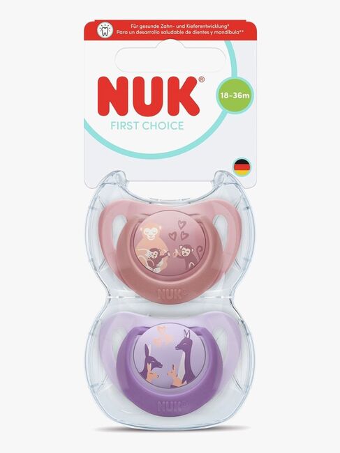 NUK First Choice Classic Tutti 2-pack Koko 3, Monkey/Kangaroo