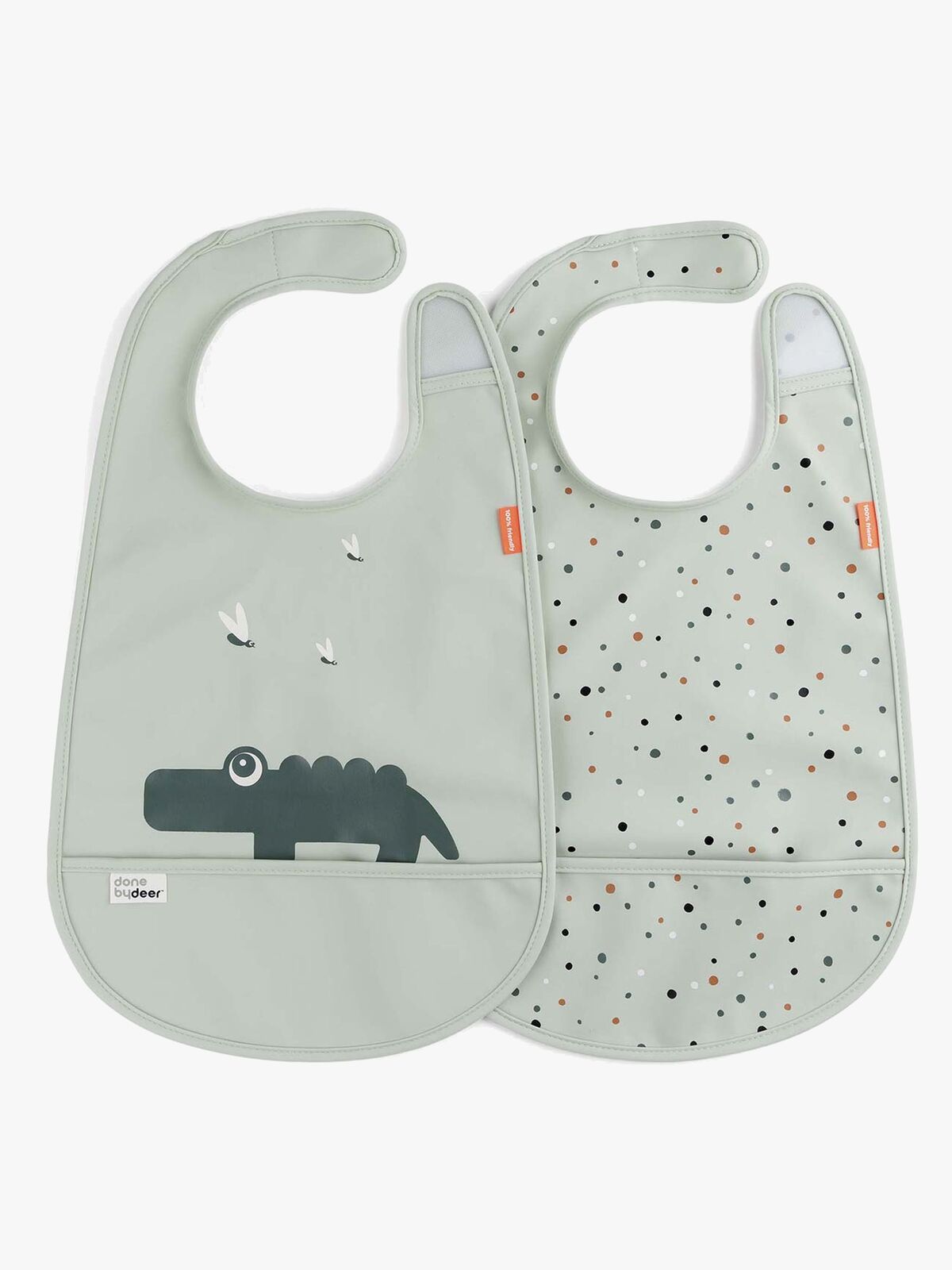 Done By Deer Croco Ruokalappu 2 Kpl, Vihreä