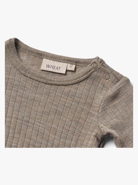 Wheat Frankie Jumpsuit Merinovilla, Khaki Melange