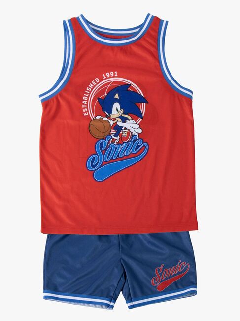 Sonic Toppi & Shortsit
Urheilusetti, Sininen/Punainen