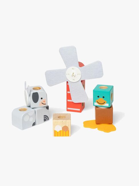 Melissa & Doug Blockables Rakennussarja Maatilan Eläin 16 Osaa