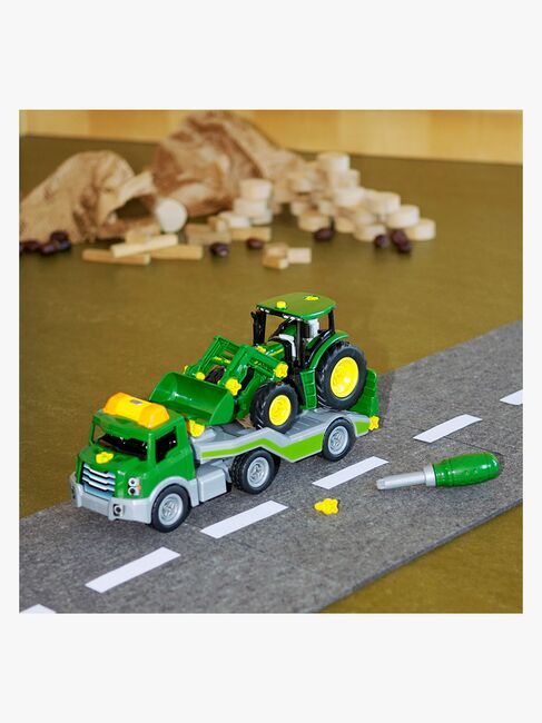 John Deere 6215R Traktori + Kuljetuskärry 1:24