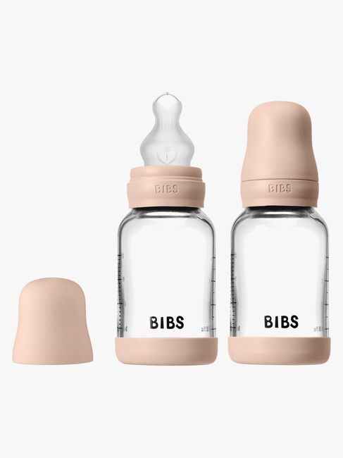 BIBS Slow Flow Lasi Tuttipullo Silikoni 2-pack 120 ml, Blush