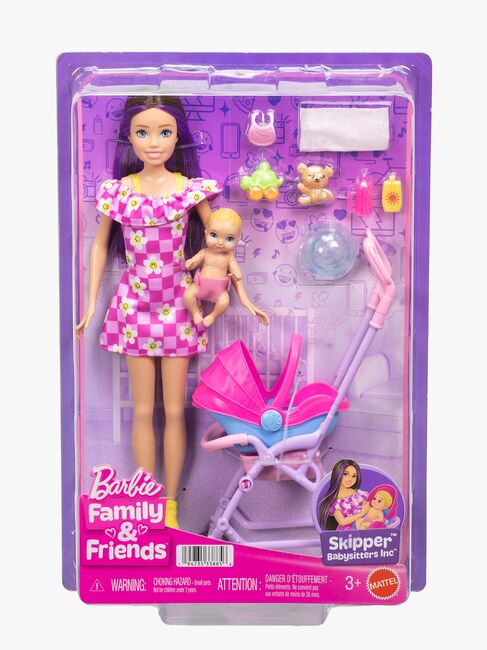 Barbie Family & Friends Skipper Leikkisetti + Lastenrattaat