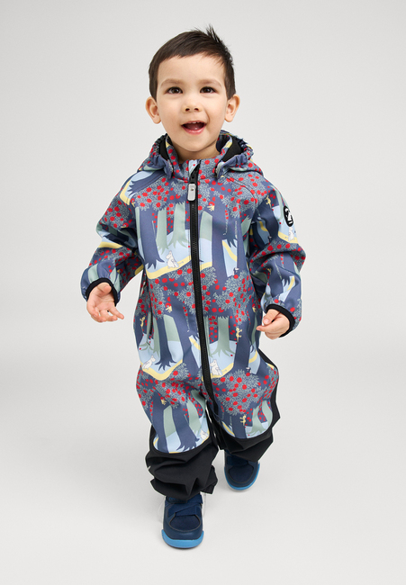 Reima Moomin Mjosa Softshell-haalari, Soft Black