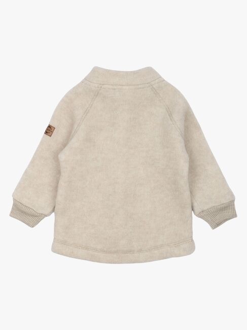 Mikk-Line Fleecetakki Merinovilla, Melange Offwhite