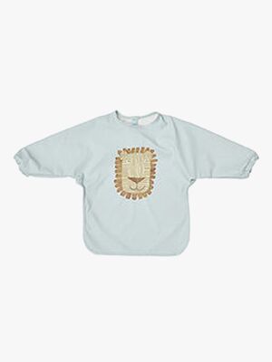 OYOY Lobo Leijona  Pitkähihainen Ruokalappu, Ice Blue