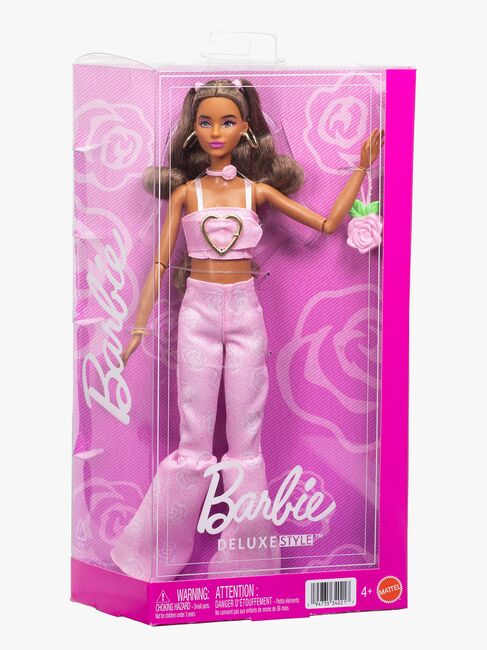 Barbie Deluxe Style Nukke + Vaaleanpunainen Farkkuasu