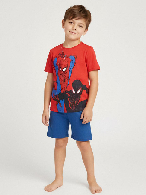 Marvel Spider-Man T-paita + Shortsit Setti, Punainen