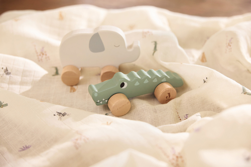 Jollein Krokotiili Pyörillä Jungle Jambo Puulelu