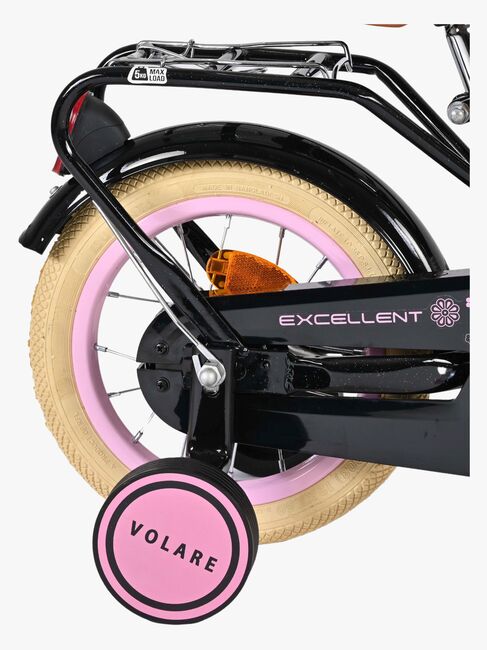 Volare Excellent Polkupyörä + Kori 12'', Musta