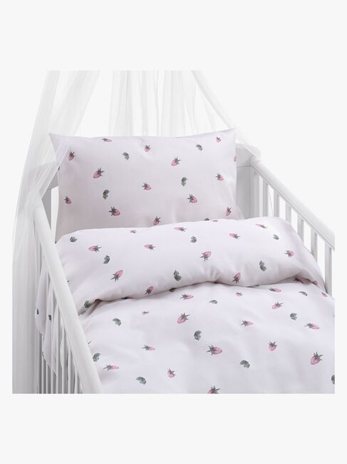 Borganäs Pussilakanasetti Pinnasänky Mansikkaunelma 100x130