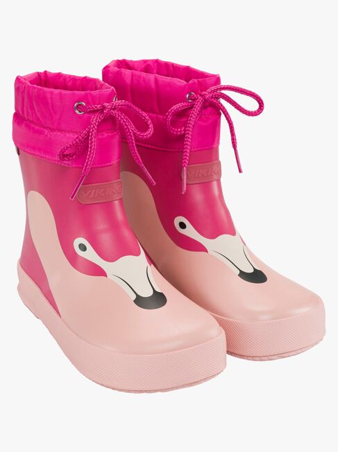 Viking Alv Paw Print Barefoot Kumisaappaat, Light Pink/Magenta