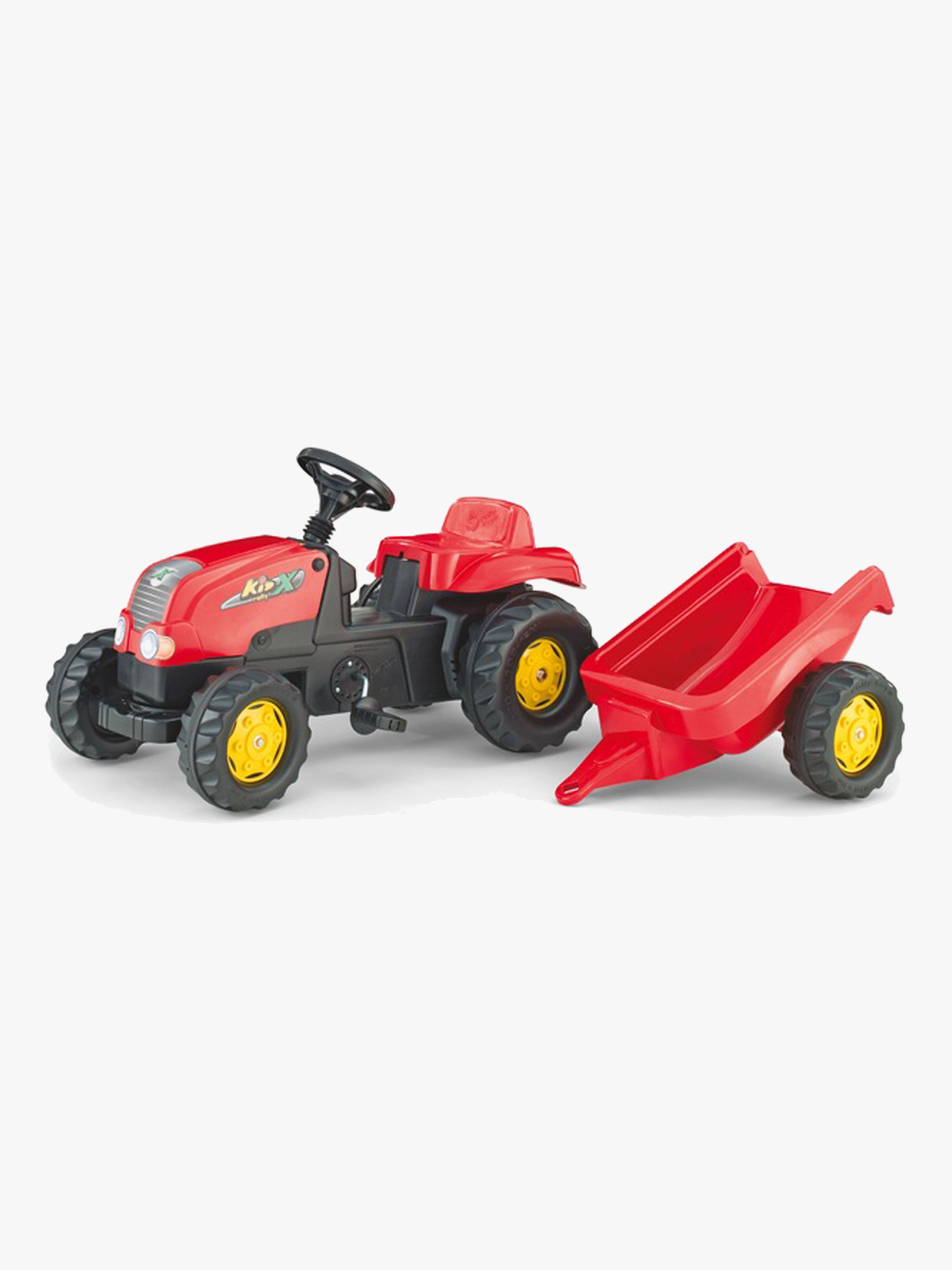 Rolly Toys Kid-X Polkutraktori + Perävaunu, Punainen