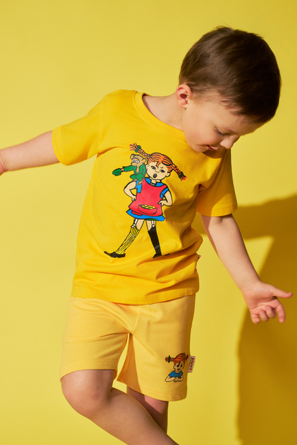 Peppi Pitkätossu X Martinex Peppi & Herra Tossavainen T-paita, Keltainen