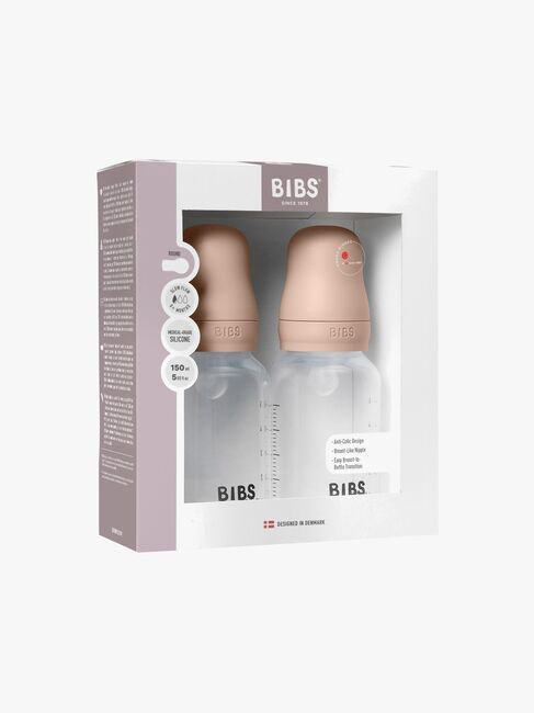 BIBS Slow Flow Tuttipullo Silikoni 2-pack 150 ml, Blush