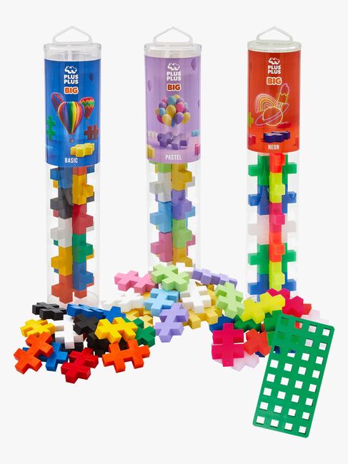 Plus-Plus Rakennussarja + Pohjalevy & Tuubi 3x15 Osaa