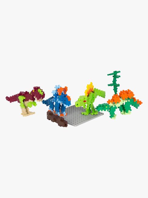 Plus-Plus Rakennussarja + Pohjalevy & Tuubi Dino, 4x100 Osaa