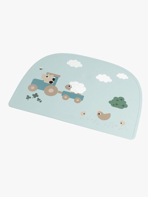 Done By Deer Tiny Farm Ruokailualusta Silikoni, Blue