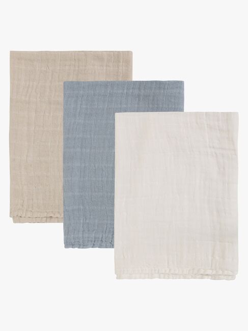 Peppi Musliiniviltti 3-pack, Ashley Blue