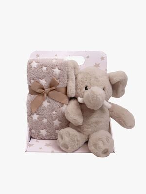 CarloBaby Norsu Fleeceviltti + Pehmolelu, Beige