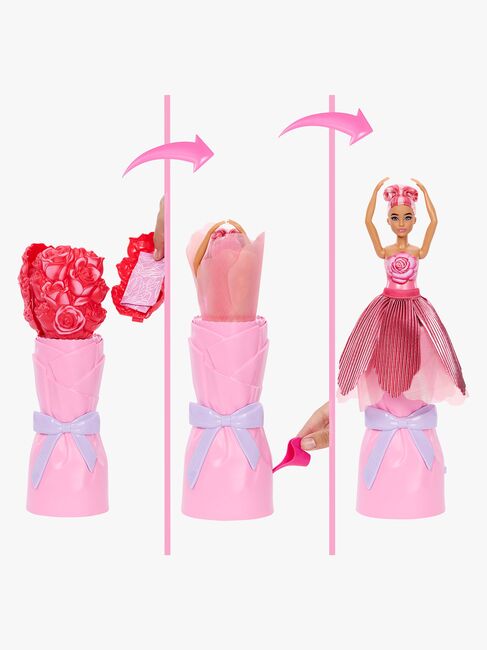 Barbie Petal Pop Flower Surprise Nukke Ruusu, Punainen